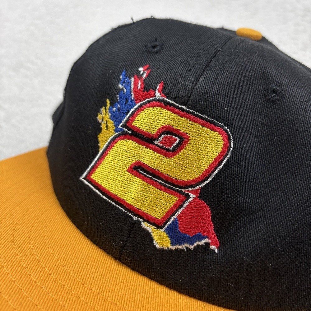 VINTAGE NASCAR Rusty Wallace #2 Miller Racing Snapback Hat NWT Made in USA 90s - Picture 6 of 12